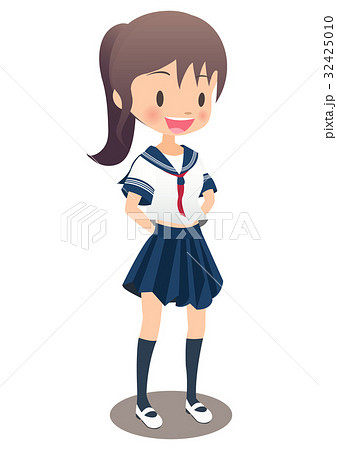 セーラー服 女子高生 ツインテールのイラスト素材 - PIXTA