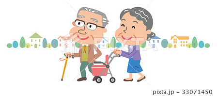 シルバーカー 手押し車の写真素材