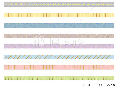 装飾 リボン 帯 かわいい デザインのイラスト素材