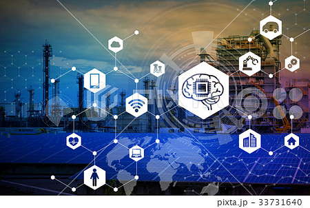 スマートファクトリーの写真素材