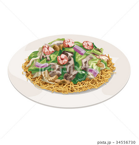 長崎皿うどんのイラスト素材 長崎皿うどんのイラスト素材