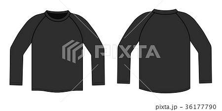 Short-sleeved baseball shirt / T-shirt template - Stock Illustration  [70016355] - PIXTA