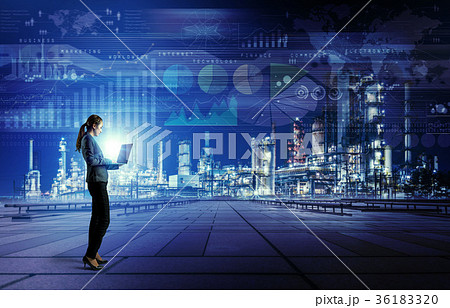 スマートファクトリーの写真素材
