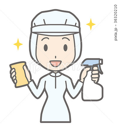 食品工場 表情のイラスト素材