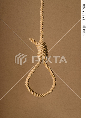 首吊り自殺 綱の写真素材