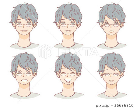 眼鏡男子のイラスト素材