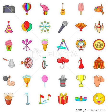 面白い アイコン セット 組み合わせのイラスト素材