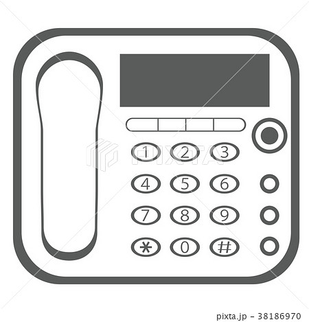 電話 固定電話 電話機 自宅のイラスト素材