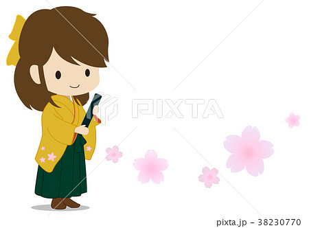 袴姿のイラスト素材
