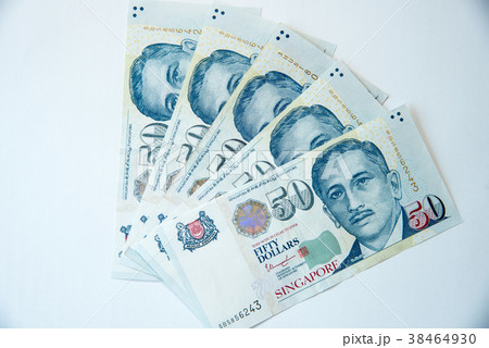 お金 紙幣 シンガポール・ドル 50ドルの写真素材 - PIXTA