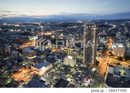 郡山市の夜景スポットの写真素材