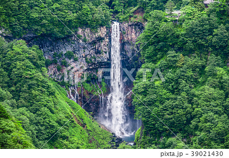 華厳の滝 夏 日光の写真素材