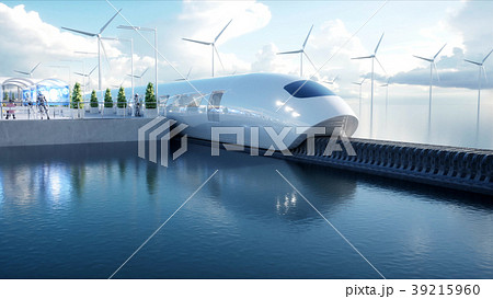 Speedly Futuristic Monorail Train Sci Fi Stationのイラスト素材