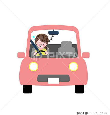 居眠り運転のイラスト素材 居眠り運転のイラスト素材