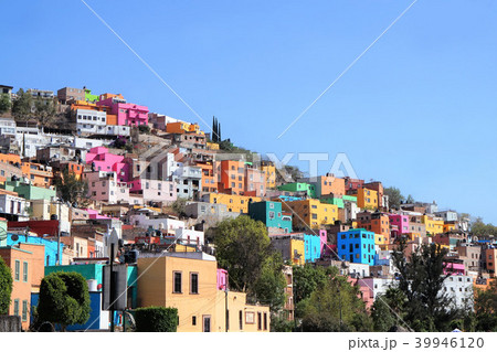 グアナファト 鉱山 メキシコ 町並みの写真素材