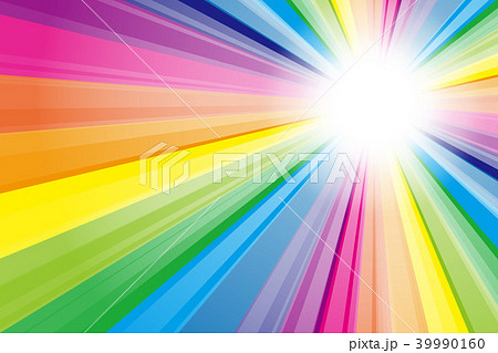 レンズフレアー スペクトル 虹 プリズムのイラスト素材