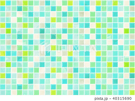 タイル お風呂 背景素材 フレームのイラスト素材