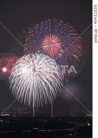 戸田橋花火大会の写真素材