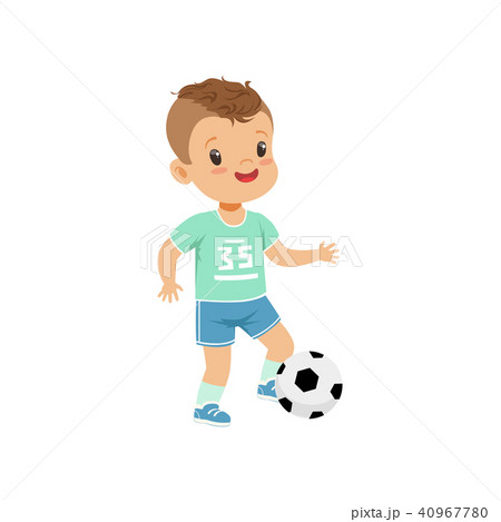 キャラクター サッカーボール かわいい 笑顔のイラスト素材 Pixta