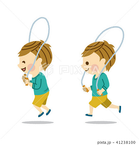 縄跳び 子供のイラスト素材