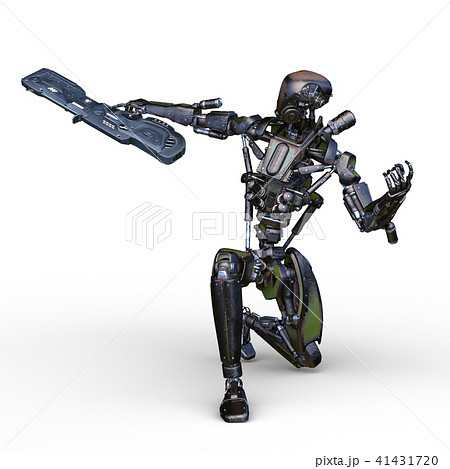 ロボット 戦闘 武器 戦うのイラスト素材