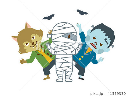 ハロウィン フランケンシュタイン 仮装 モンスターのイラスト素材