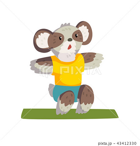 動物 野生動物 野生 しゃがむの写真素材