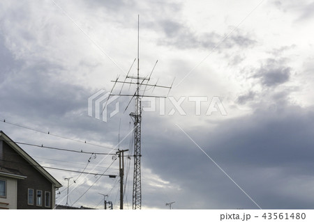 アマチュア無線 鉄塔 アンテナタワーの写真素材