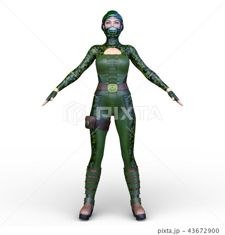 イラスト 軍隊 軍人 女性のイラスト素材