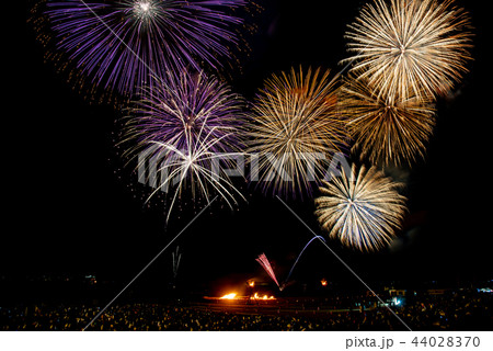 手取の火まつりの写真素材