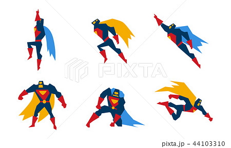 スーパーマン ベクトル 力 パワーのイラスト素材