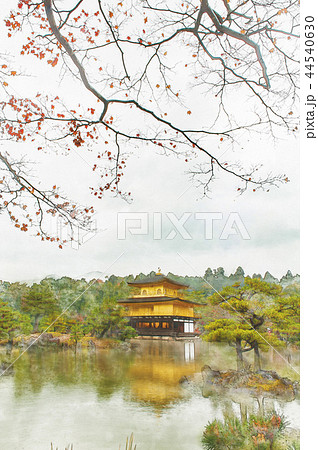 金閣寺 水彩画 世界遺産 京都のイラスト素材 - PIXTA