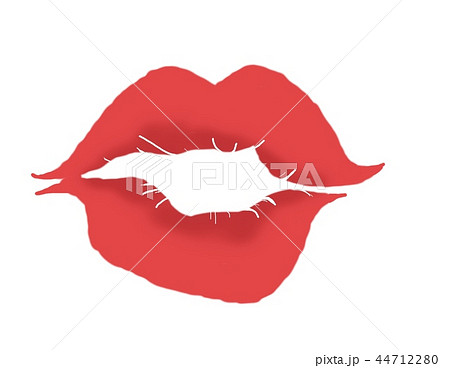 キスマーク キス 唇 口のイラスト素材