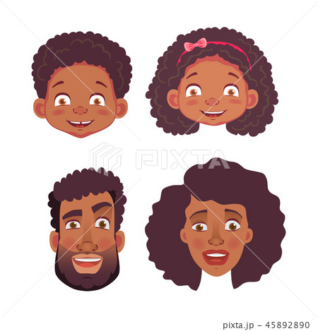 アフリカ人 顔 面 面子の写真素材