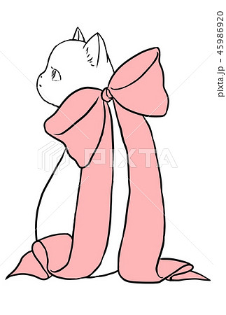 猫の後ろ姿のイラスト素材
