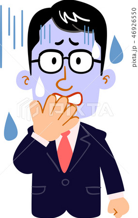 冷や汗のイラスト素材
