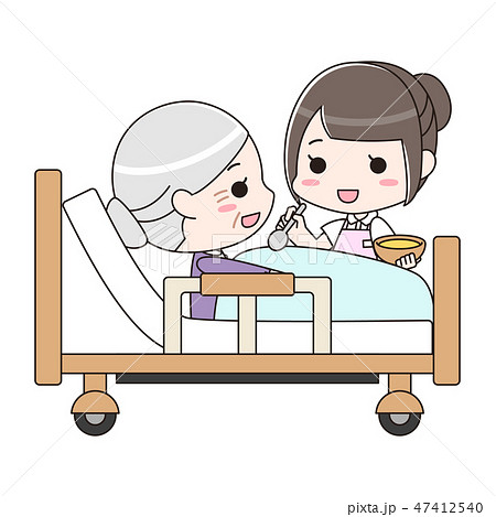 食事介助のイラスト素材