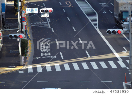 Uターンレーンの写真素材