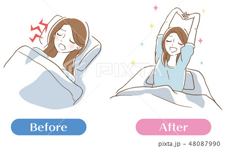 いびきのイラスト素材