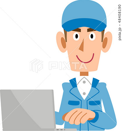 パソコン操作のイラスト素材