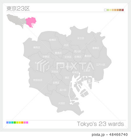 东京都的地图のイラスト素材 - PIXTA