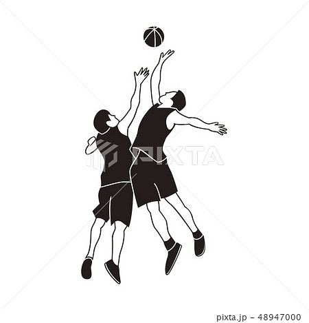 バスケットゴール モノクロ 白黒 ゴールの写真素材