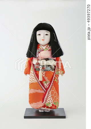 日本人形の写真素材