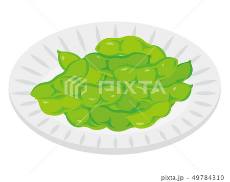 枝豆 かわいい ベクター えだまめのイラスト素材