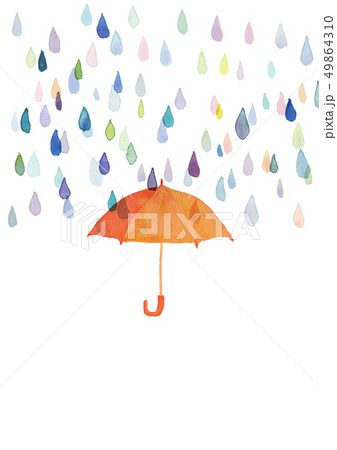 梅雨 雨 虹色 傘のイラスト素材 梅雨 雨 虹色 傘のイラスト素材