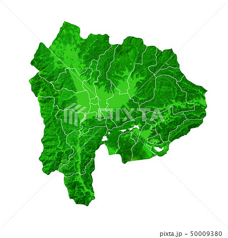 山梨県地図のイラスト素材