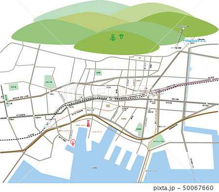 近畿地方の地図のイラスト素材