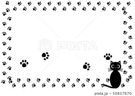 イラスト 背景 壁紙 肉球の写真素材