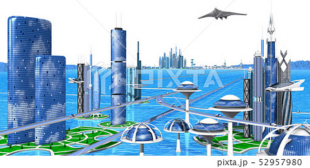 未来都市のイラスト素材