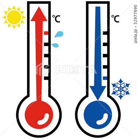 温度計 気温 ベクター 冬のイラスト素材